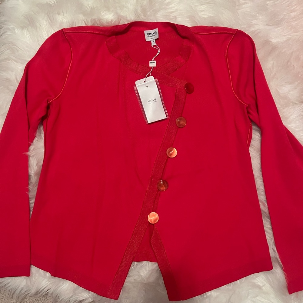 Armani NWT asymmetrical cardigan Size 14